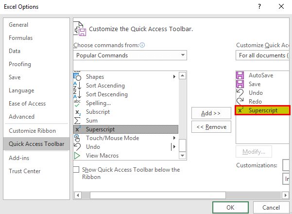 Excel 如何插入下标和上标