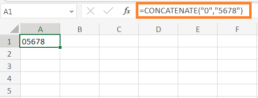 Excel 如何在数字前添加零