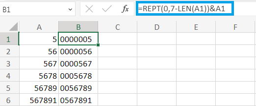 Excel 如何在数字前添加零