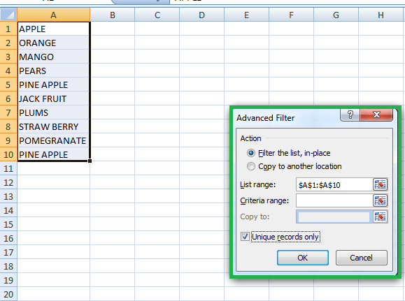 Excel 如何在列中防止重复值