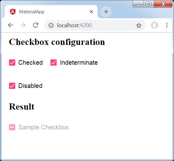 Angular Material 7 - CheckBox