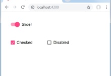 Angular Material 7 - 滑动开关|极客教程