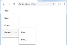 Angular Material 7 - 菜单|极客教程