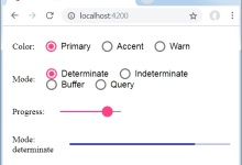 Angular Material 7 - 进度条|极客教程