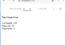 Angular Material 7 - Paginator|极客教程