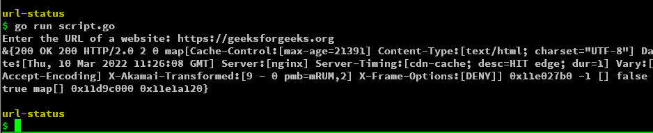 Golang 检查 URL/网站的状态