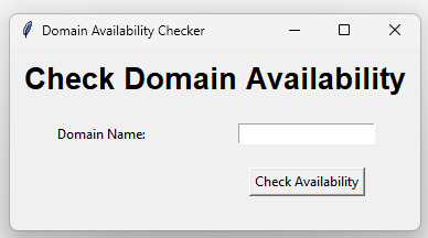 创建GUI来使用Tkinter检查域名的可用性