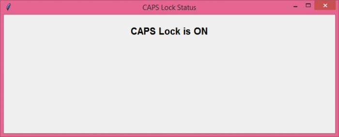 如何在tkinter中显示大写锁定键的状态？