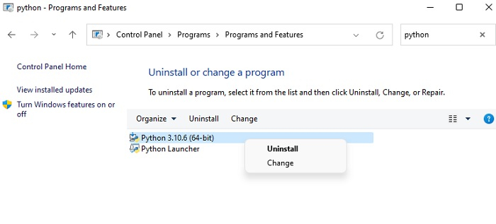如何从我的Windows机器中移除Python？