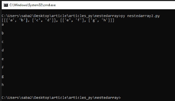 如何在Python中遍历嵌套列表？