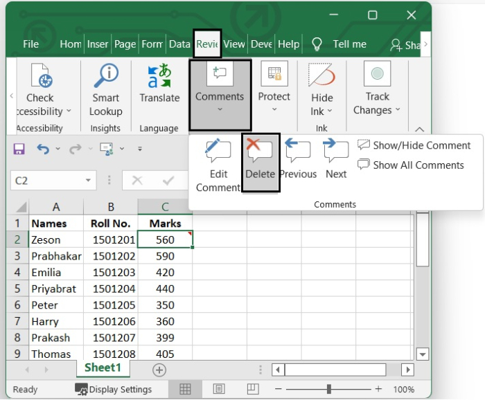 Excel评论：添加、显示或隐藏、修改、删除和更多高级操作