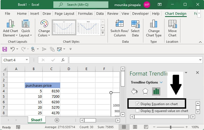 如何在Excel中添加最佳拟合线或曲线和公式
