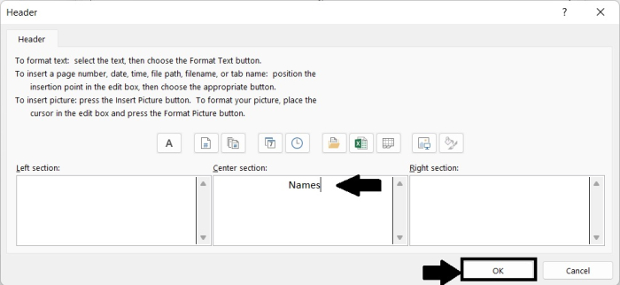 如何在Excel中为所有工作表或页面添加页眉或页脚