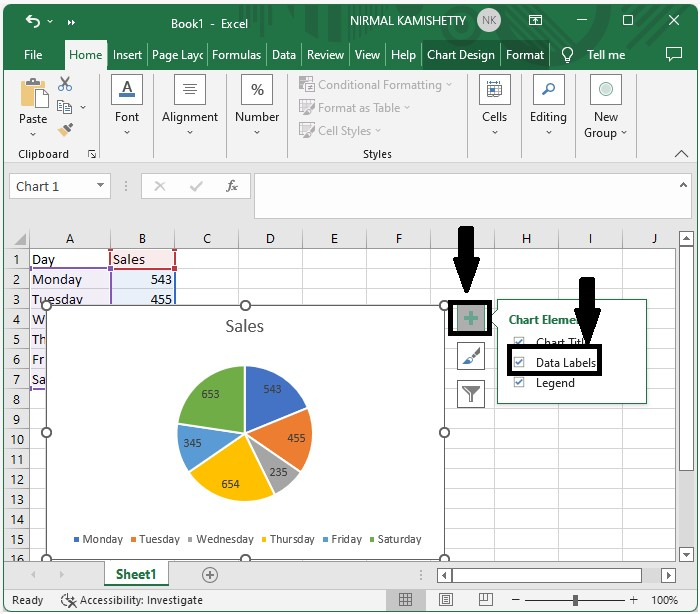 如何在Excel图表中添加或移动数据标签？