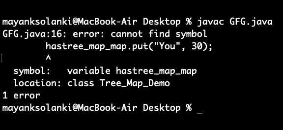 Java中的TreeMap containsValue()方法，附带示例