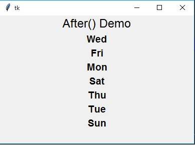 Python Tkinter中的after方法