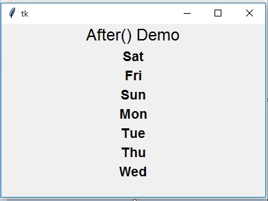 Python Tkinter中的after方法