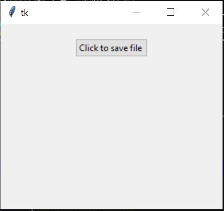 Python Tkinter中的asksaveasfile()函数