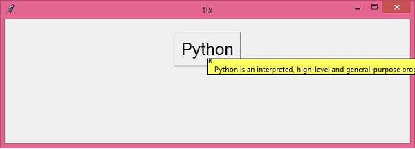 在Tkinter Python中用鼠标悬停在某物上时显示消息