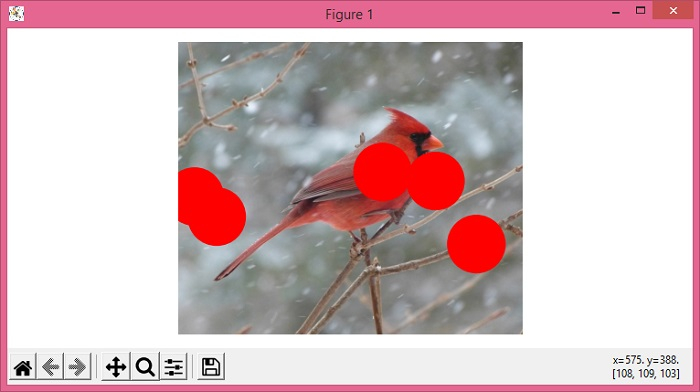 使用Matplotlib和NumPy在图像上绘制圆形
