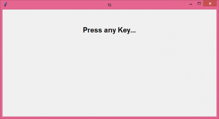 TkInter keypress, keyrelease 事件