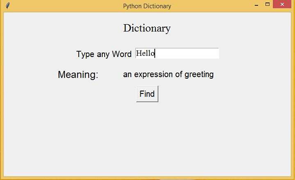 使用Python Tkinter创建Word词典