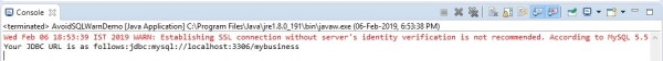 MySQL 如何在 Java 中连接 MySQL 数据库时禁用“建立 SSL 连接而不进行服务器身份验证不推荐”的警告