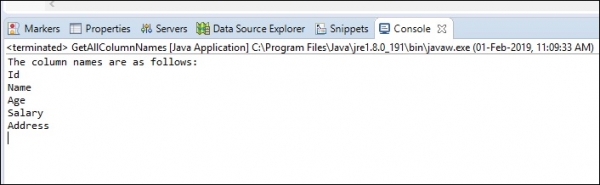 MySQL 如何在Java中使用获取ResultSet中的列名 MySQL 如何在Java中使用获取ResultSet中的列名