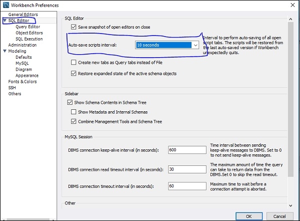 MySQL 如何在MySQL Workbench中保持连接