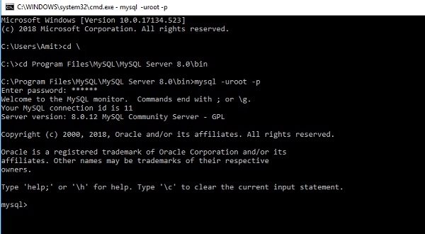 MySQL 如何在Windows10上打开MySQL命令行