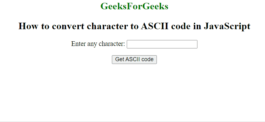 如何使用JavaScript将字符转换为ASCII代码