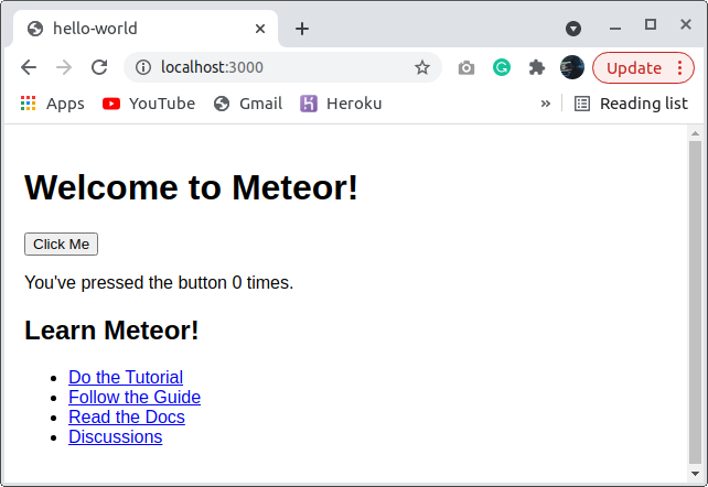 如何使用Meteor创建应用程序