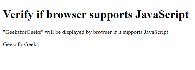 如何查找浏览器是否支持JavaScript