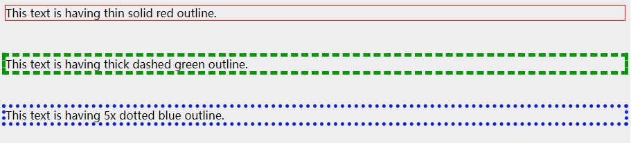 CSS 轮廓 outline 属性