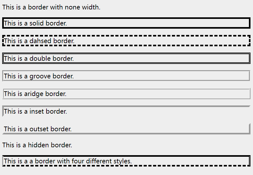 CSS border-style 属性