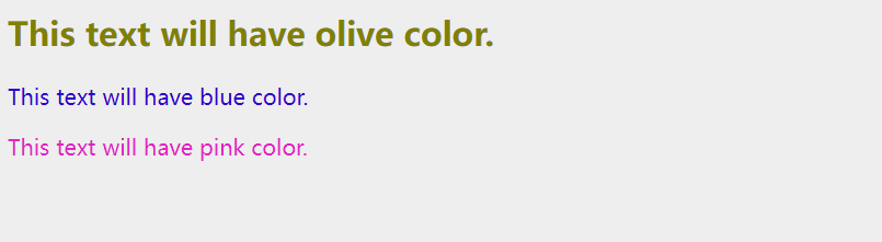 CSS color 属性