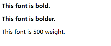 CSS font-weight 属性
