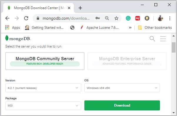 MongoDB 环境搭建