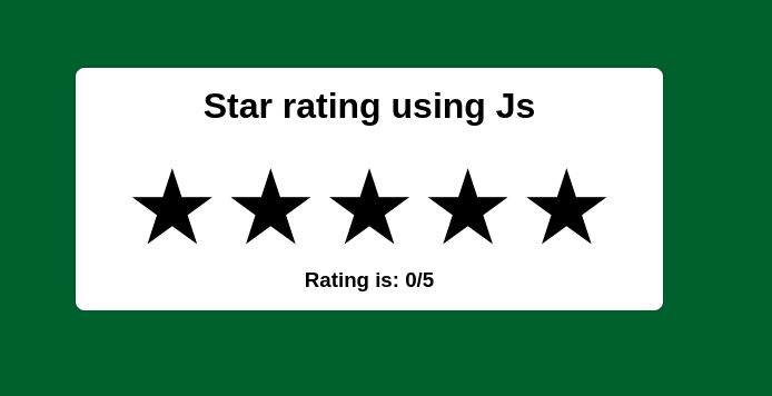 使用HTML CSS和JavaScript实现星级评分