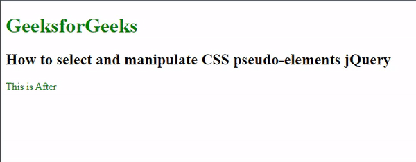 如何使用JavaScript / jQuery选择和操作CSS伪元素