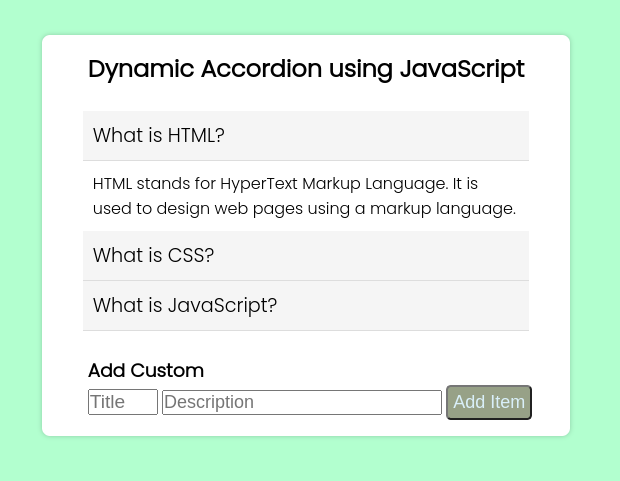 JavaScript 如何构建手风琴菜单