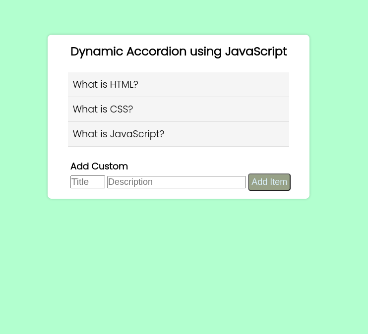 JavaScript 如何构建手风琴菜单