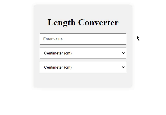 使用HTML、CSS和JavaScript创建长度转换器