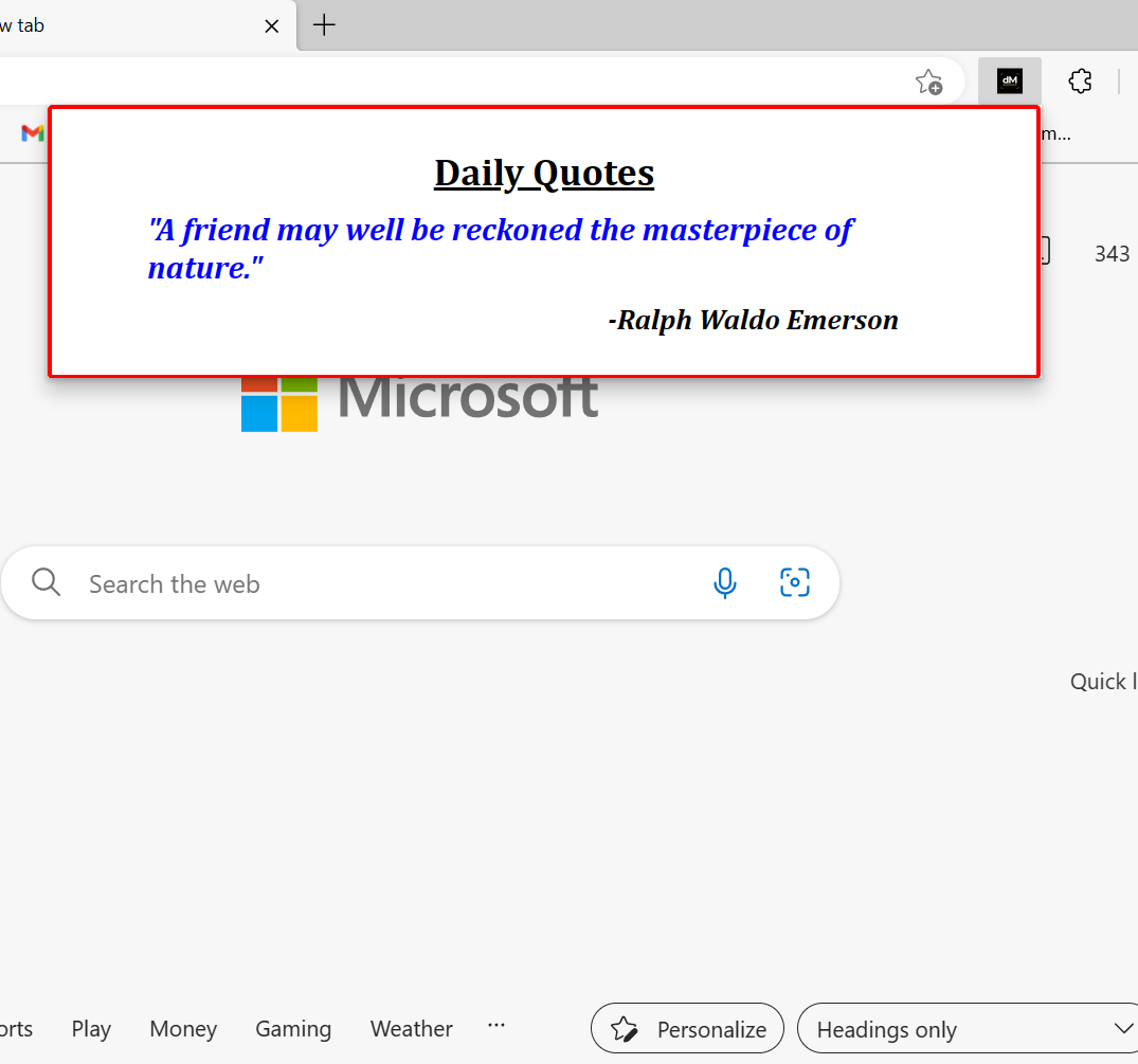 JavaScript 构建每日激励名言 - Google Chrome & Microsoft Edge 扩展