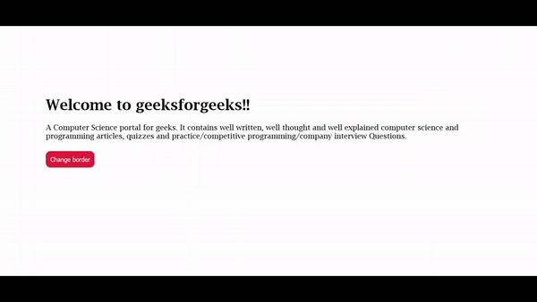 JavaScript 更改HTML元素的边框 JavaScript 更改HTML元素的边框