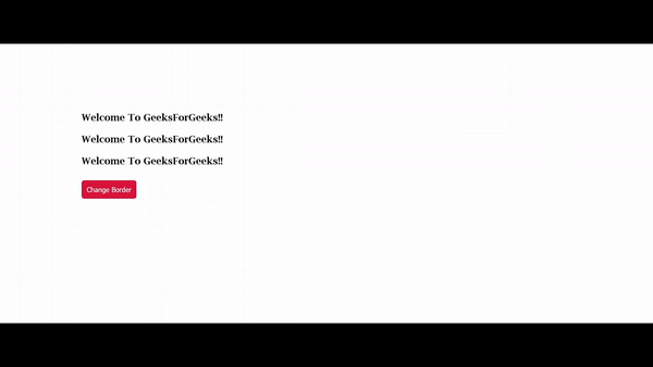 JavaScript 更改HTML元素的边框 JavaScript 更改HTML元素的边框