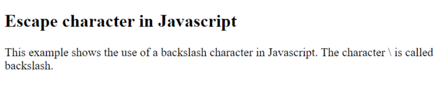 JavaScript 转义字符是什么