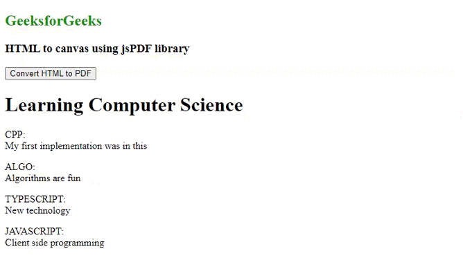 如何使用jsPDF库生成PDF文件