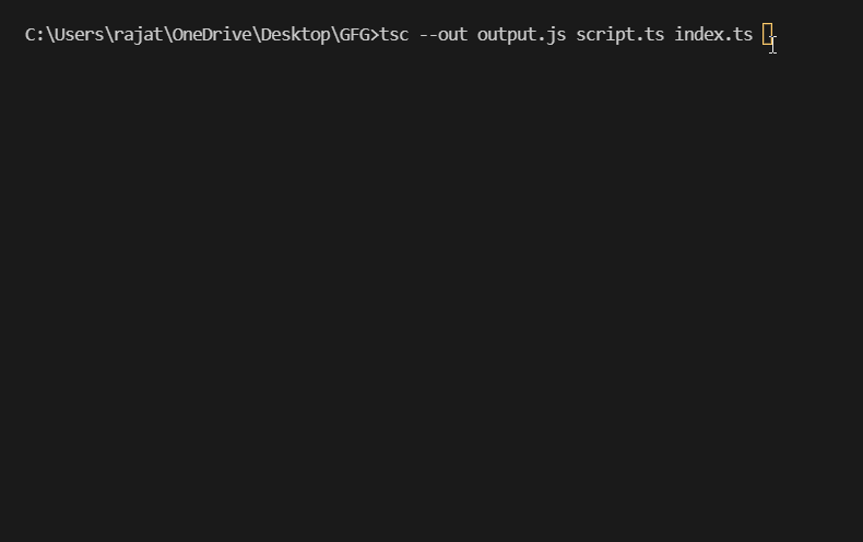 TypeScript 如何将多个文件编译成单个文件