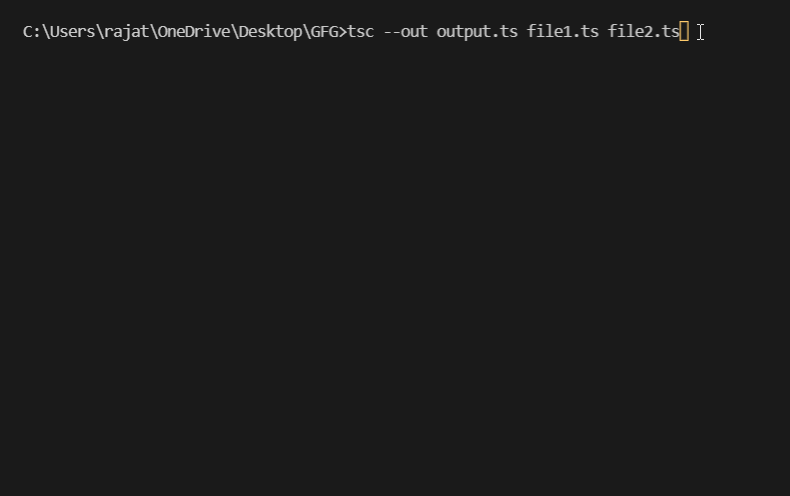 TypeScript 如何将多个文件编译成单个文件